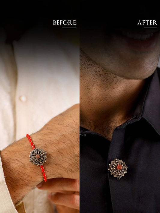 Mahakaal Blessings Convertible Rakhi Button Cover
