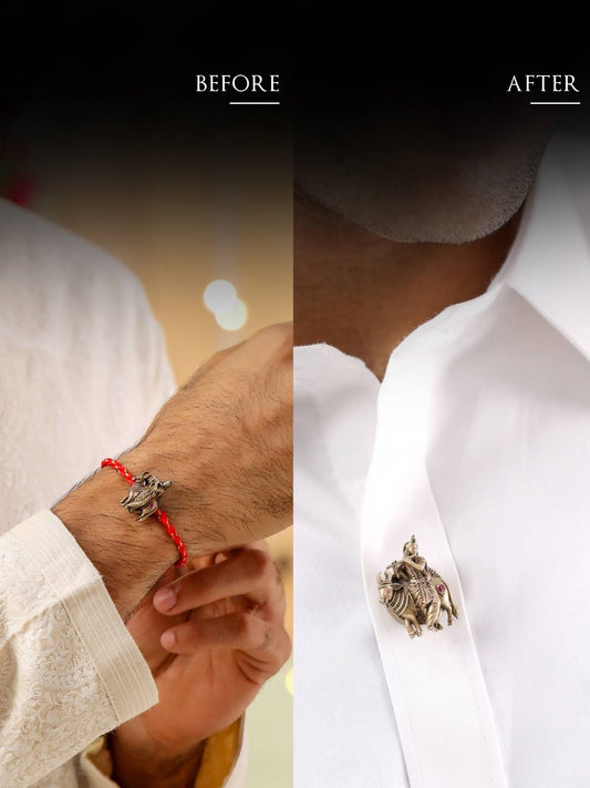 Shyam Sundar Convertible Rakhi Button Cover