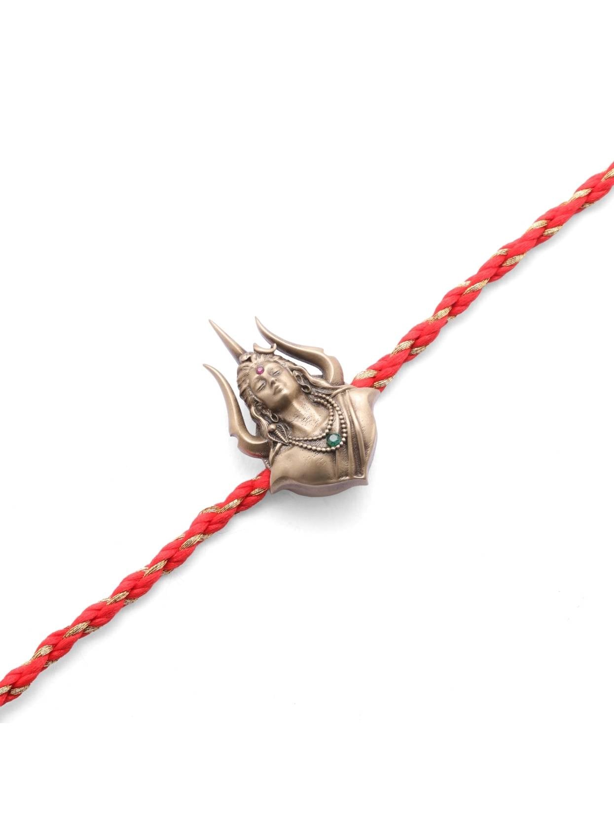 Mahadev Cosmic Trio Convertible Rakhi Button Cover