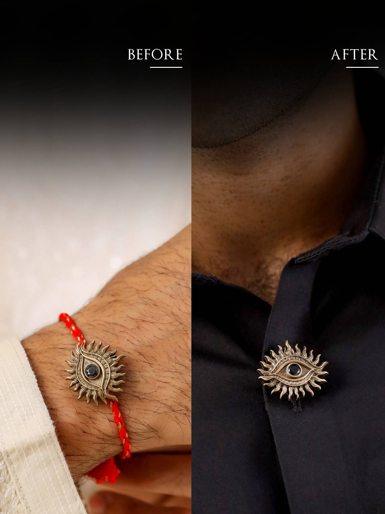 Adiyogi Awakening Convertible Rakhi Button Cover