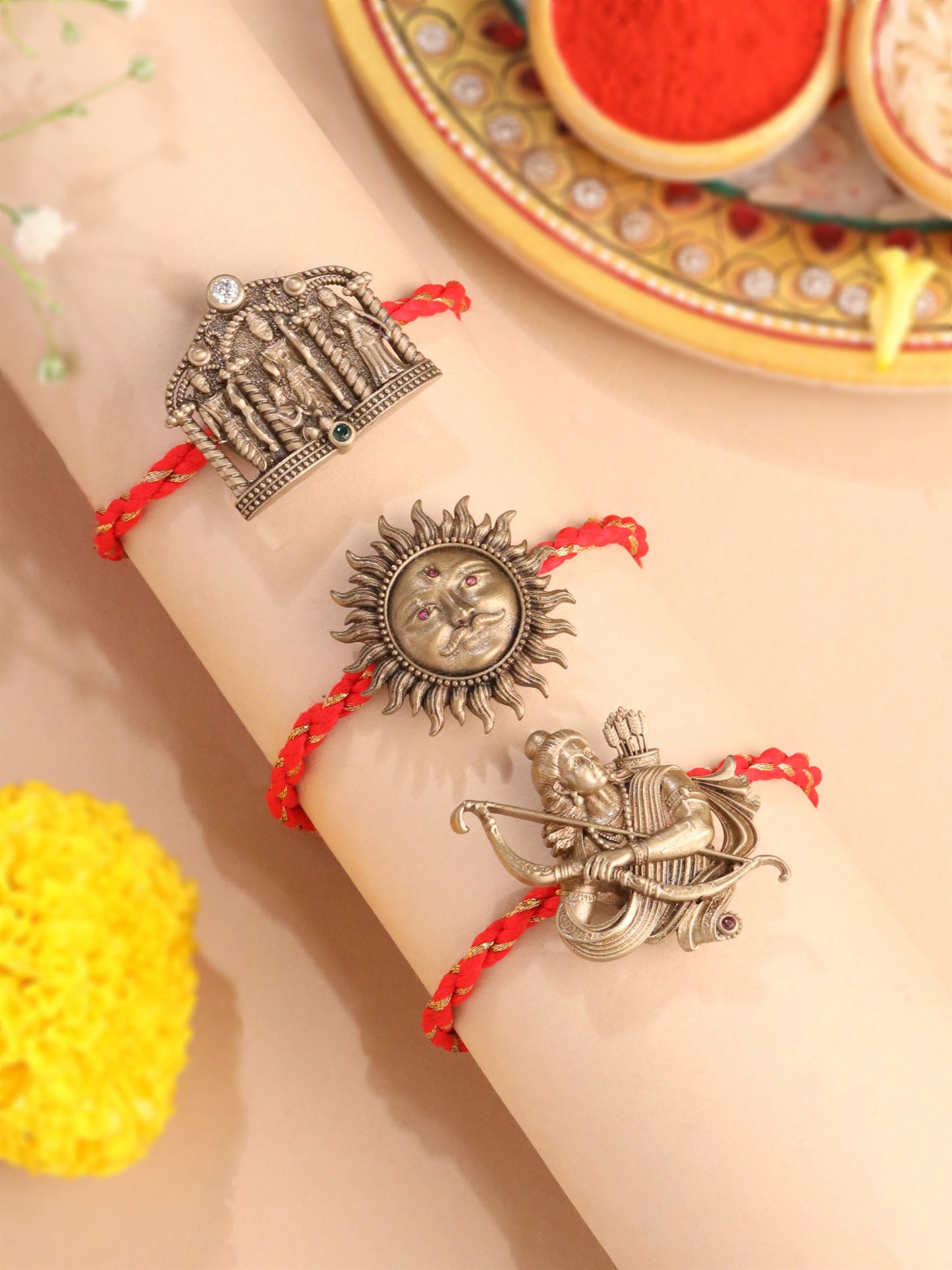 Ram Darbar Blessings Multipurpose Rakhi Button Cover