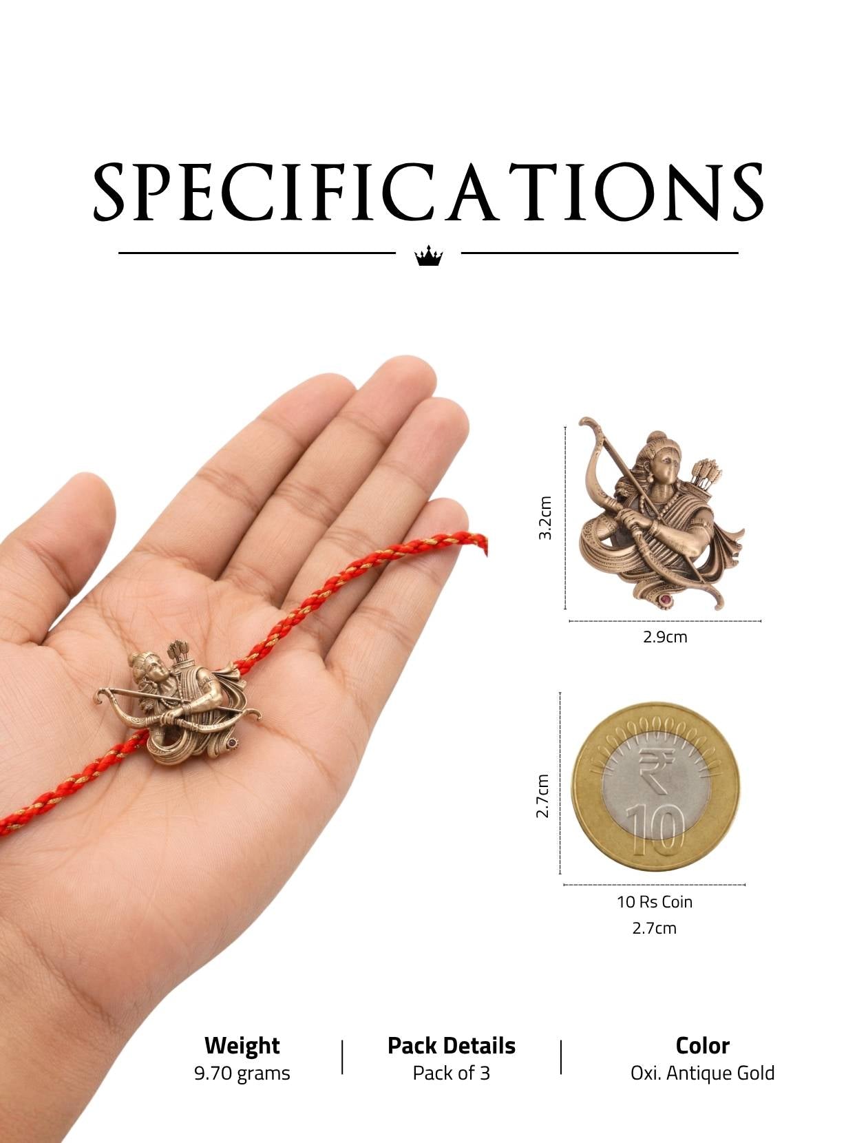 Ram Darbar Blessings Convertible Rakhi Button Cover