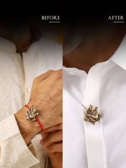 Ram Darbar Blessings Convertible Rakhi Button Cover