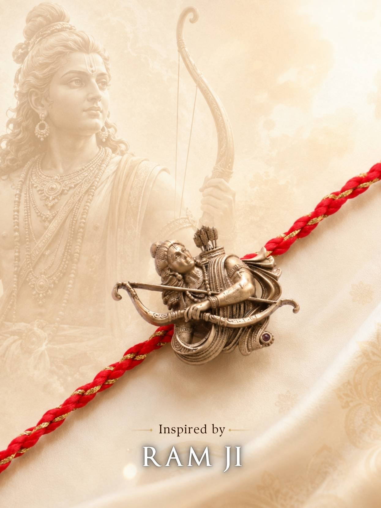 Ram Darbar Blessings Convertible Rakhi Button Cover