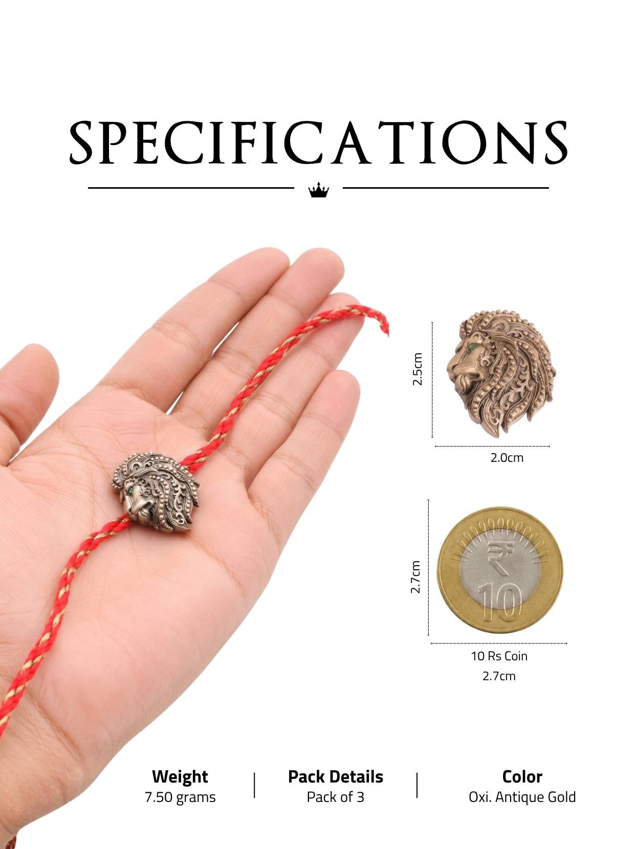Royal Predators Convertible Rakhi Button Cover