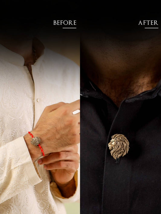 Royal Predators Convertible Rakhi Button Cover