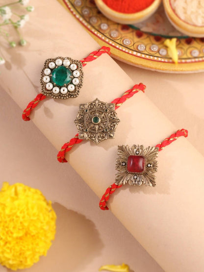 The Royal Trio Convertible Rakhi Button Cover