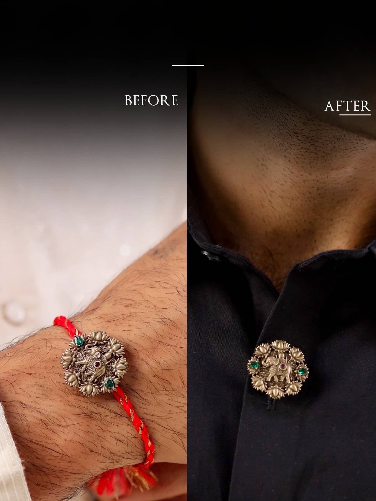 Celestial Convertible Rakhi Button Cover