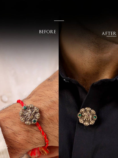 Celestial Convertible Rakhi Button Cover