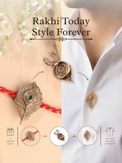 Divine Heritage Convertible Rakhi Button Cover