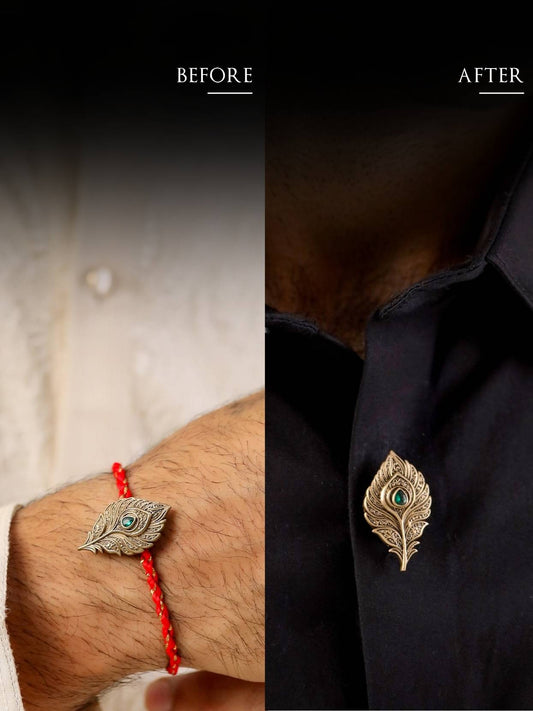 Divine Heritage Convertible Rakhi Button Cover