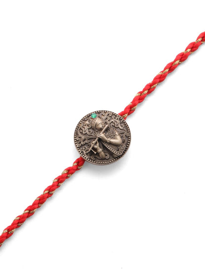 Lord Ram, Krishna & Om Divine Premium Designer Rakhi Button Cover – Pack of 3