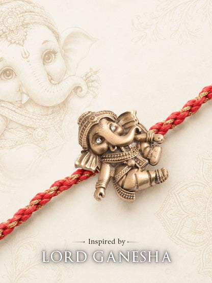 Lord Krishna, Shiva & Ganesha Antique Premium Designer Rakhi Button Cover – Pack of 3