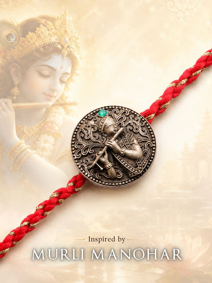 Lord Krishna, Shiva, Ganesha, Trishul & Shankh Premium Rakhi Button Cover – Pack of 5