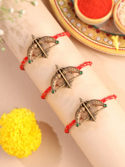 Divine Dhanush Convertible Rakhi Button Cover – Pack of 3