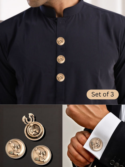 Bal Gopal Motif Button Cover