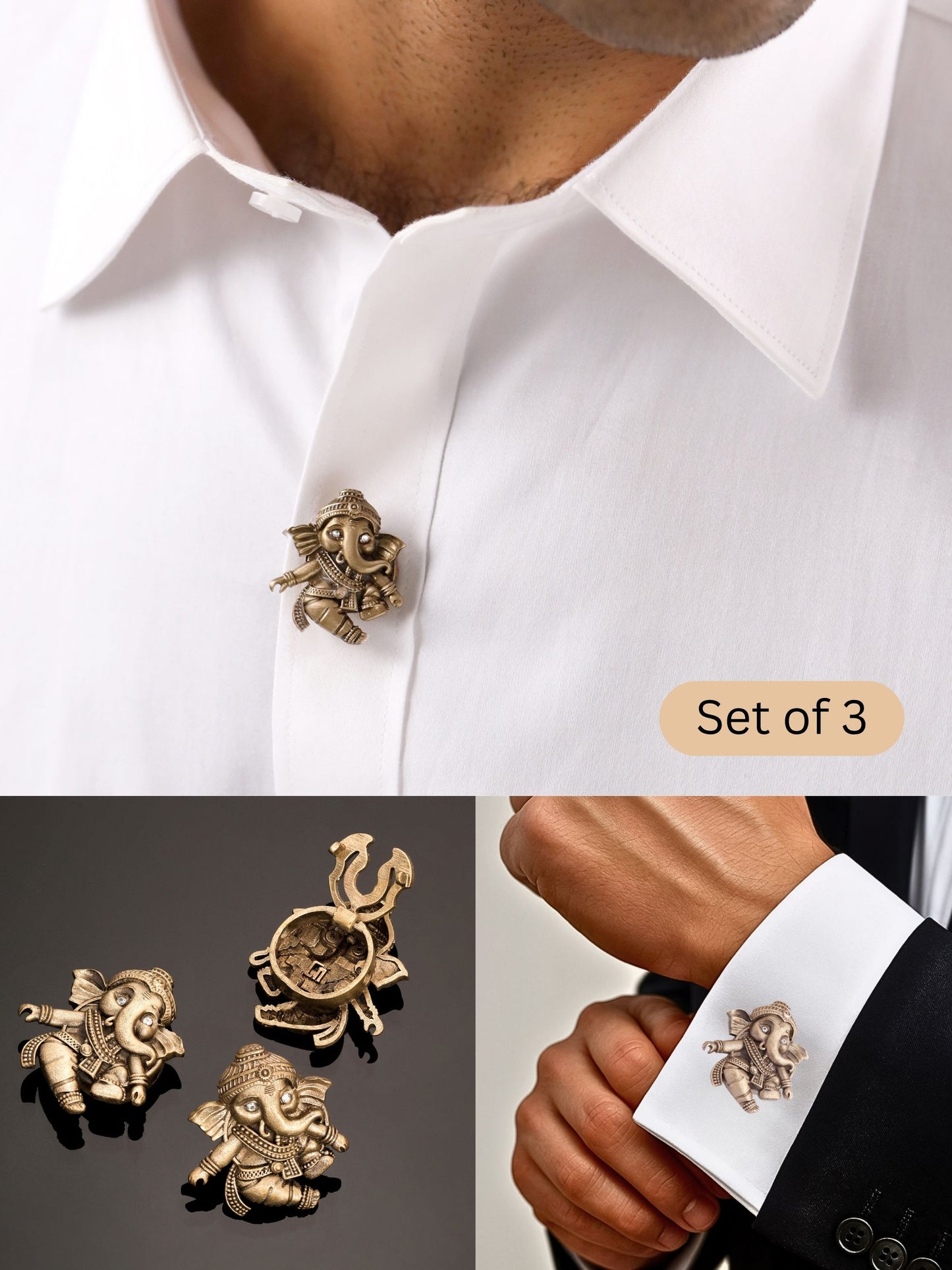 Blessing Bal Ganesha Button Cover