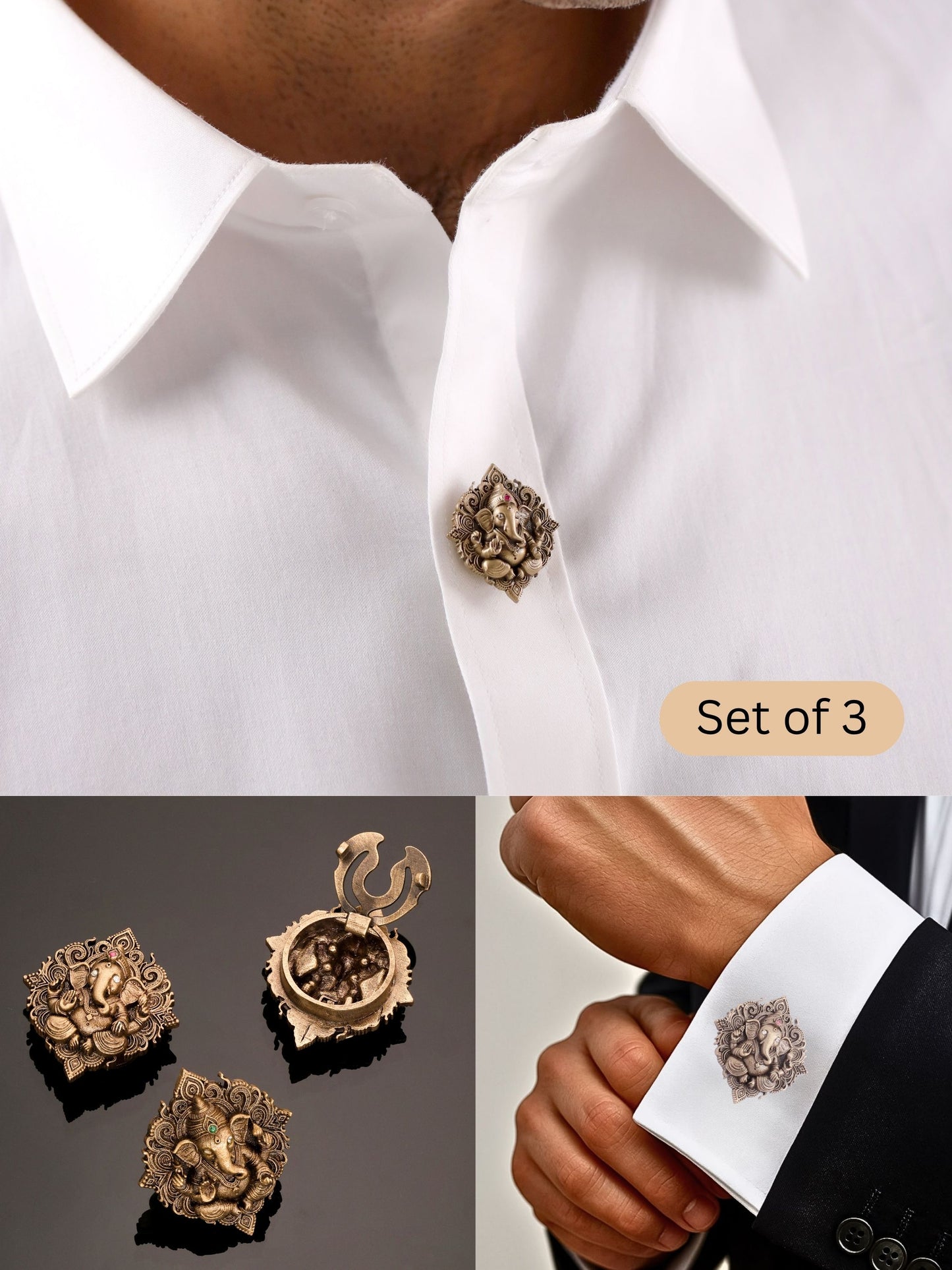 Royal Ganesha Button Cover