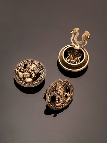 Heritage Ganesha Button Cover