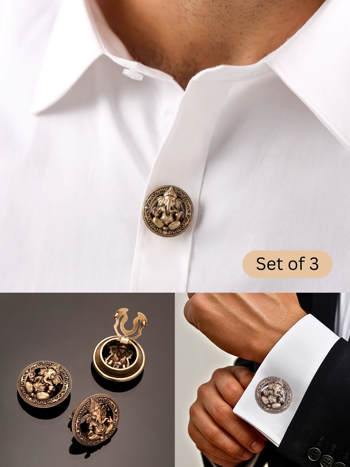 Heritage Ganesha Button Cover