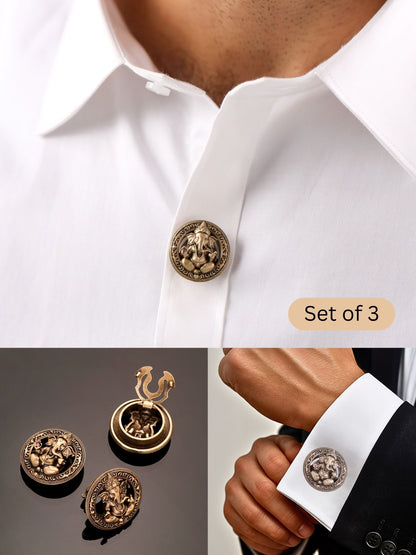 Heritage Ganesha Button Cover