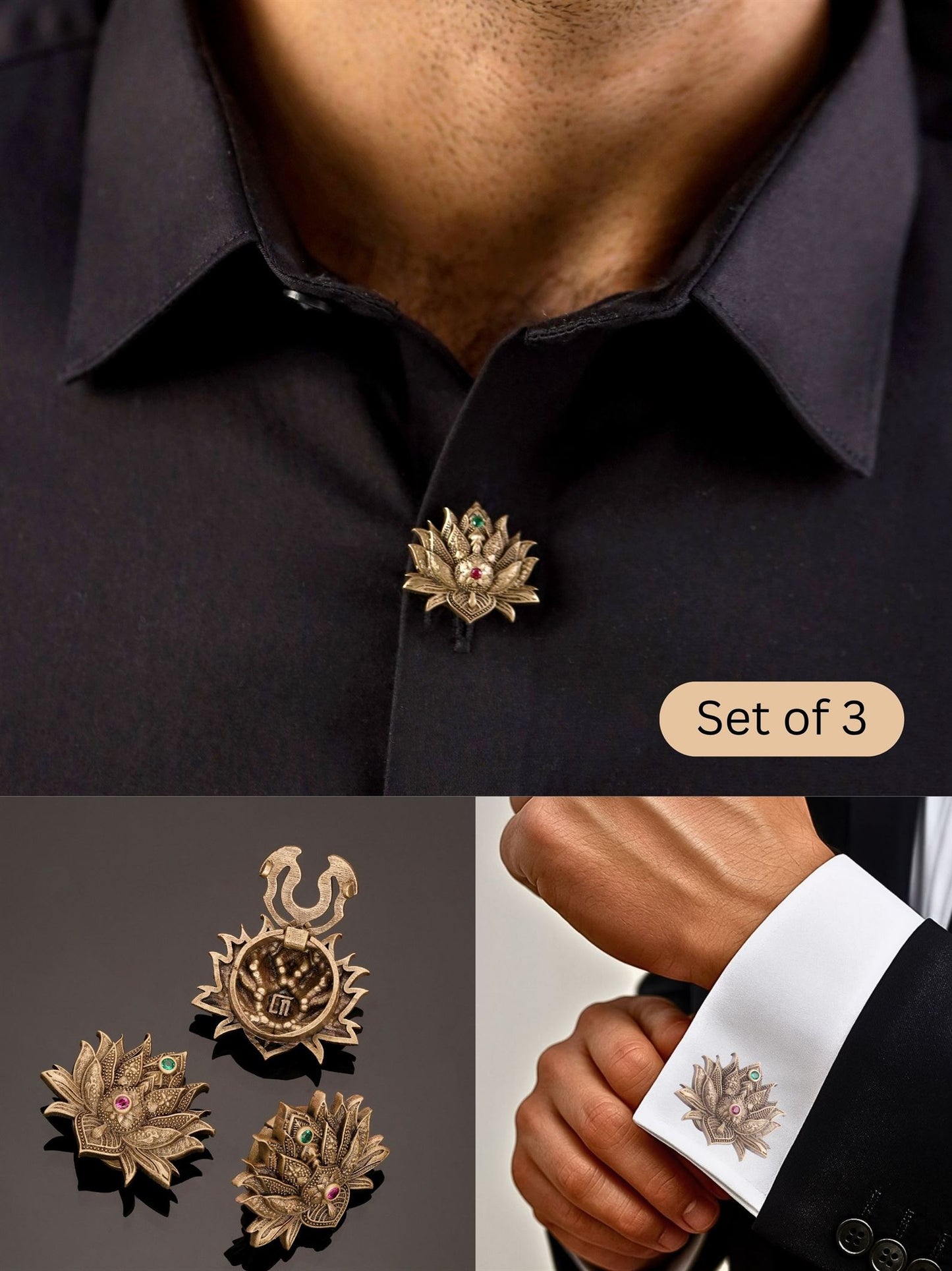 Divine Lotus Button Cover