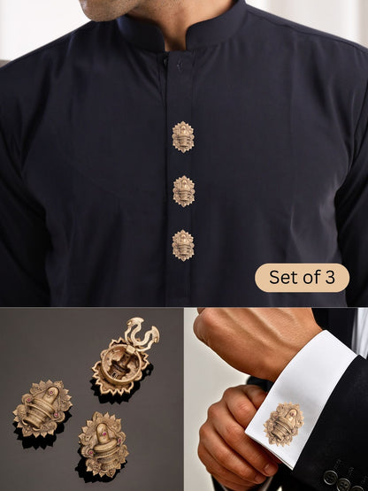 Sacred Shivling Button Cover