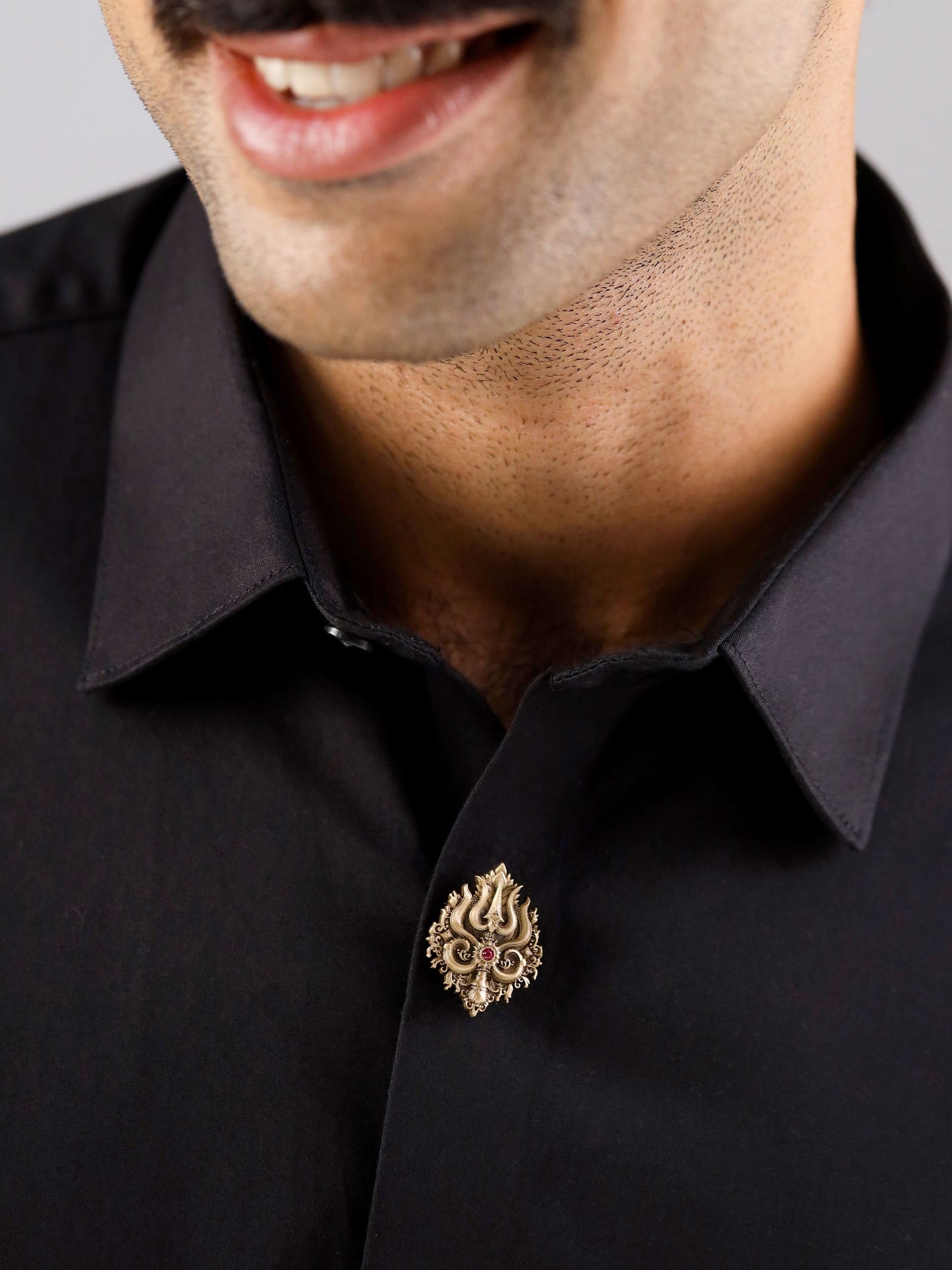 Powerful Trishul Button Cover