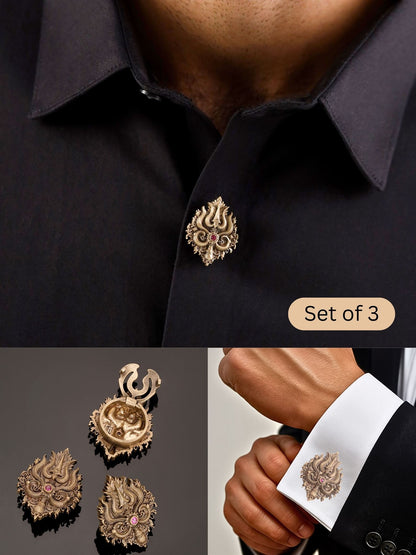 Powerful Trishul Button Cover