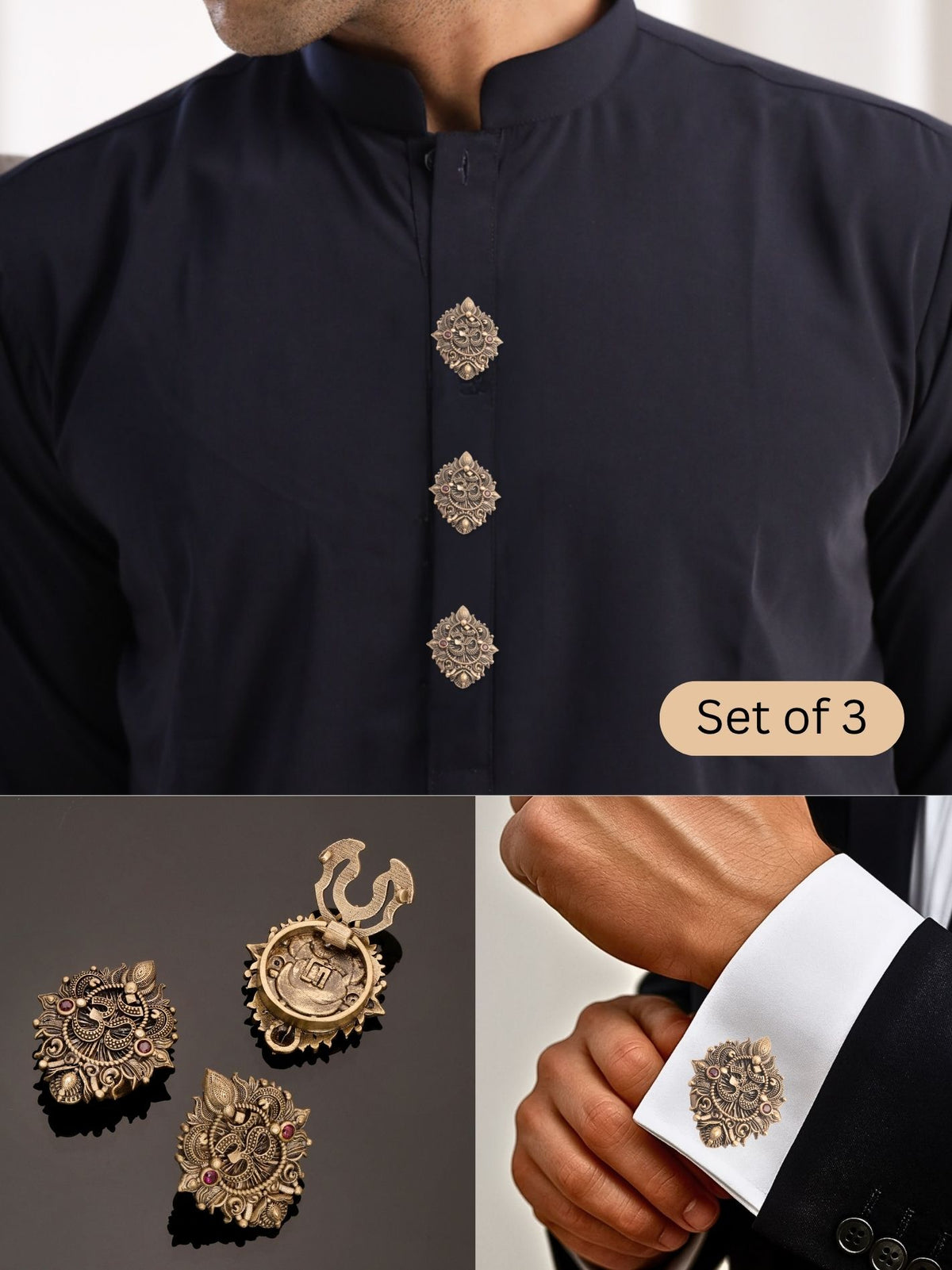 Divine Om Button Cover
