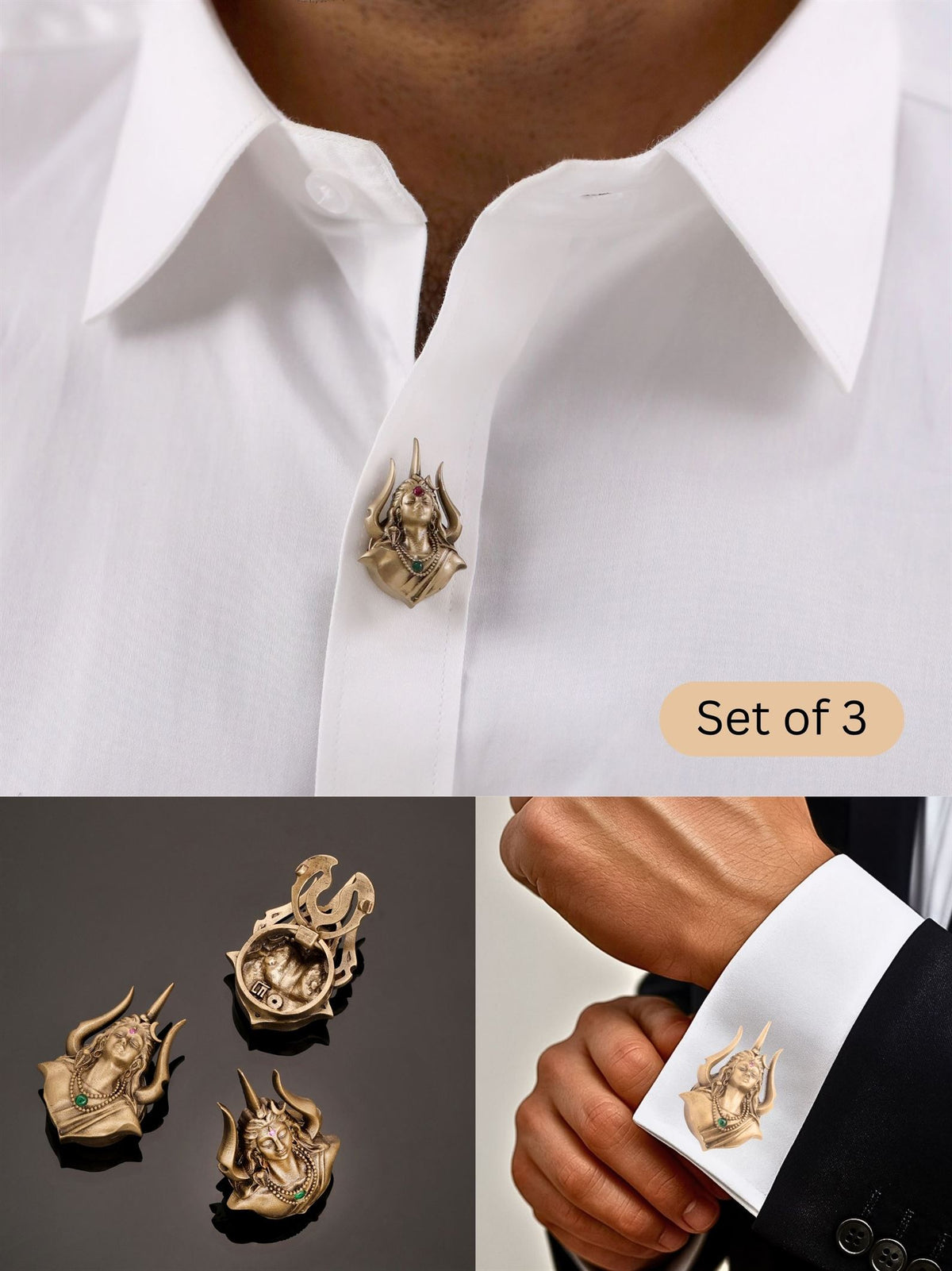 Majestic Mahadev Button Cover