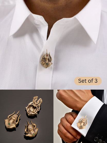 Majestic Mahadev Button Cover