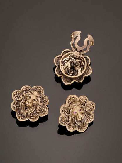 Regal Lion Button Cover