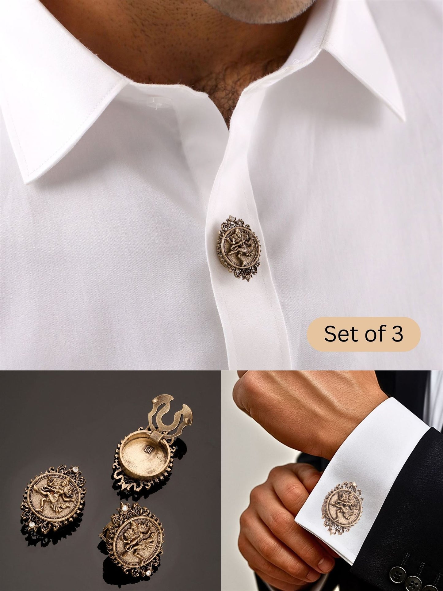 Divine Nataraja Button Cover