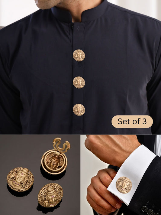 Serene Mahadev Button Cover