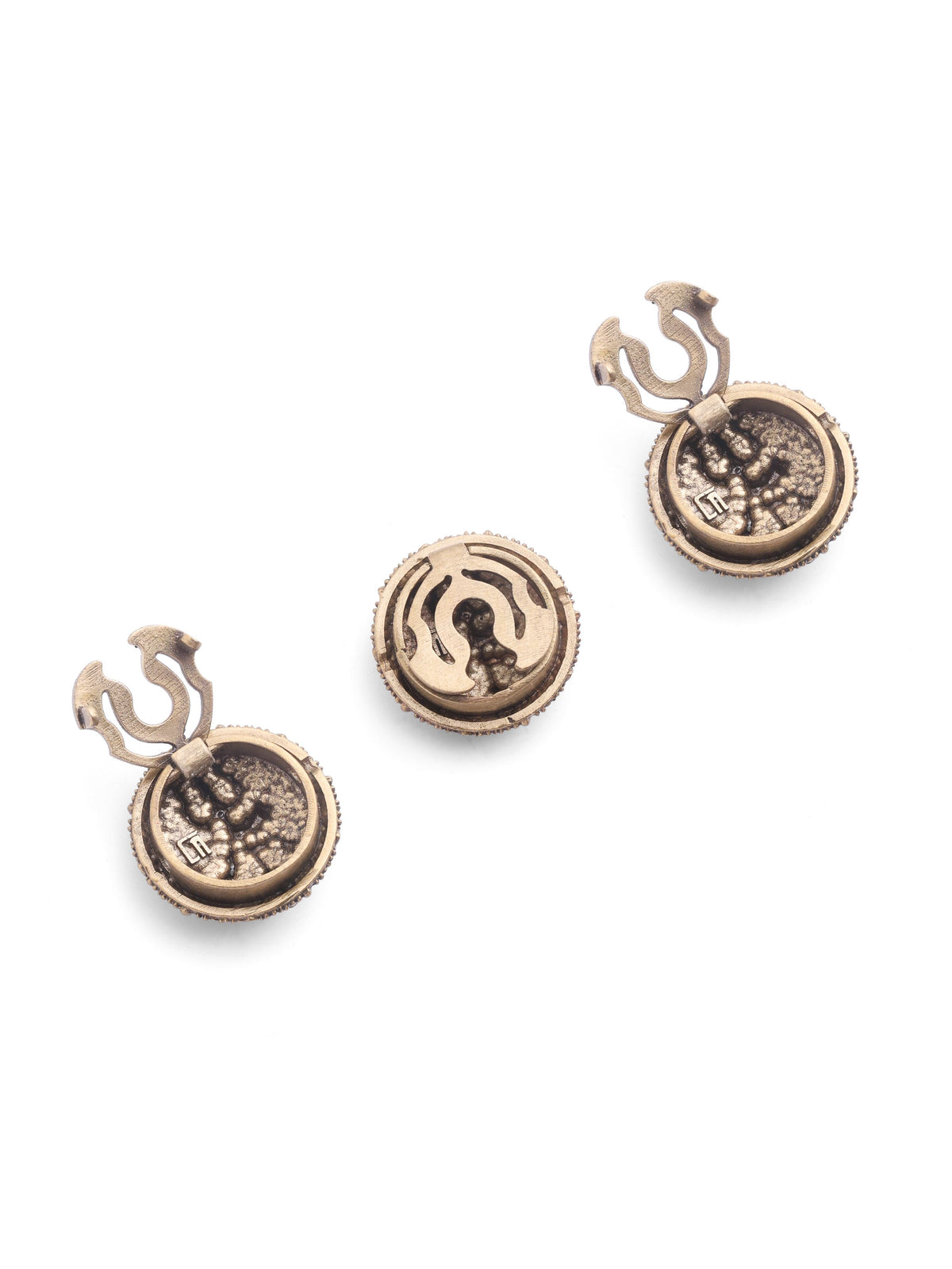 Sacred Trishul Damru Naag Button Cover