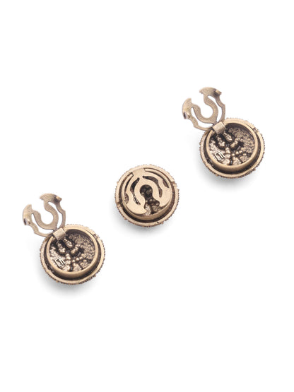Sacred Trishul Damru Naag Button Cover