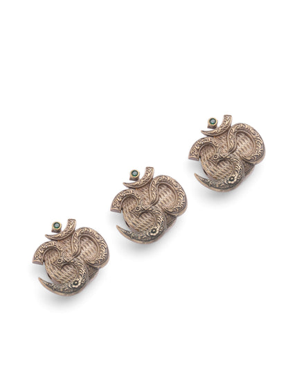 Sacred Om Peacock Button Cover