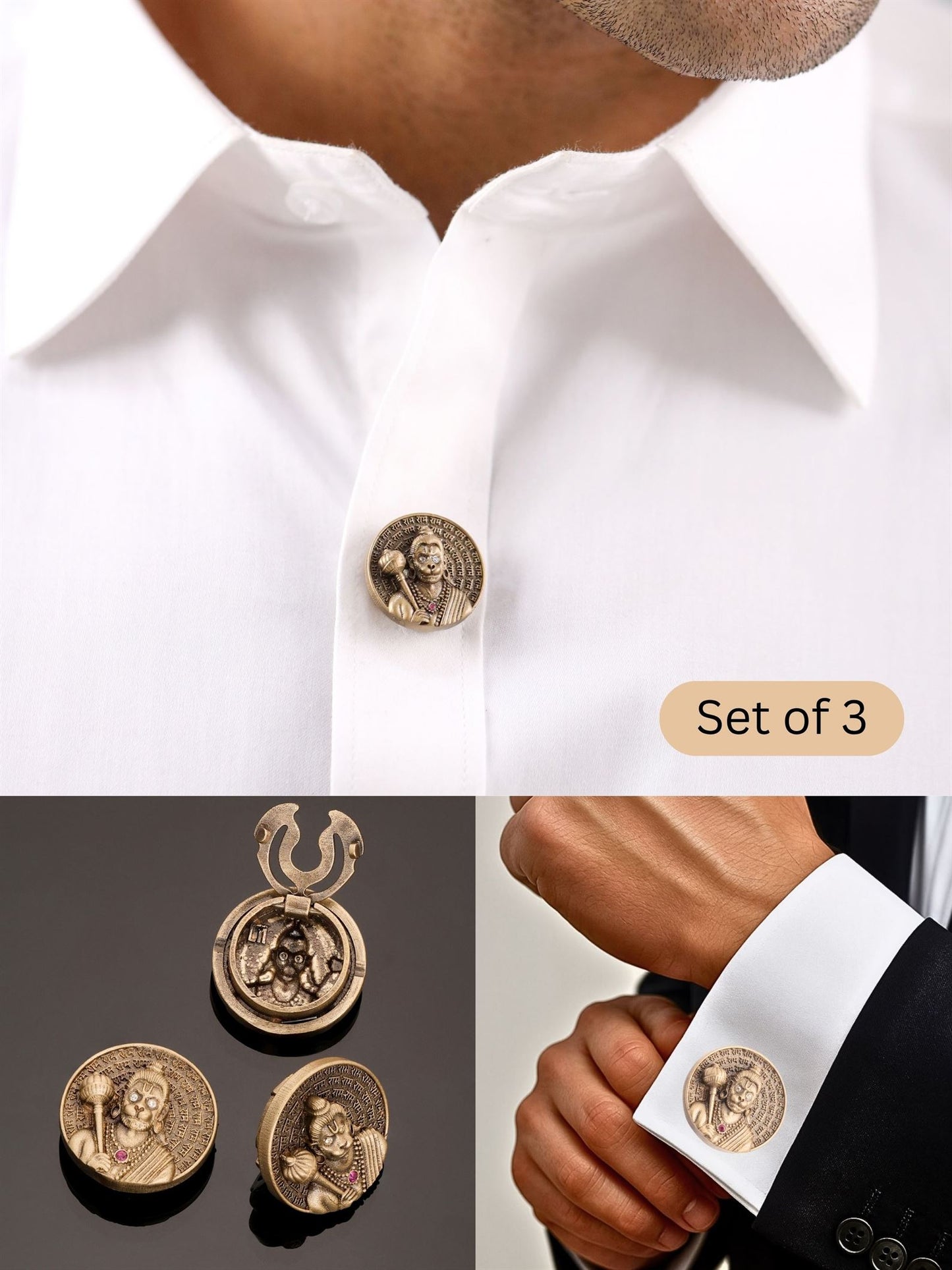 Powerful Hanuman Ji Button Cover