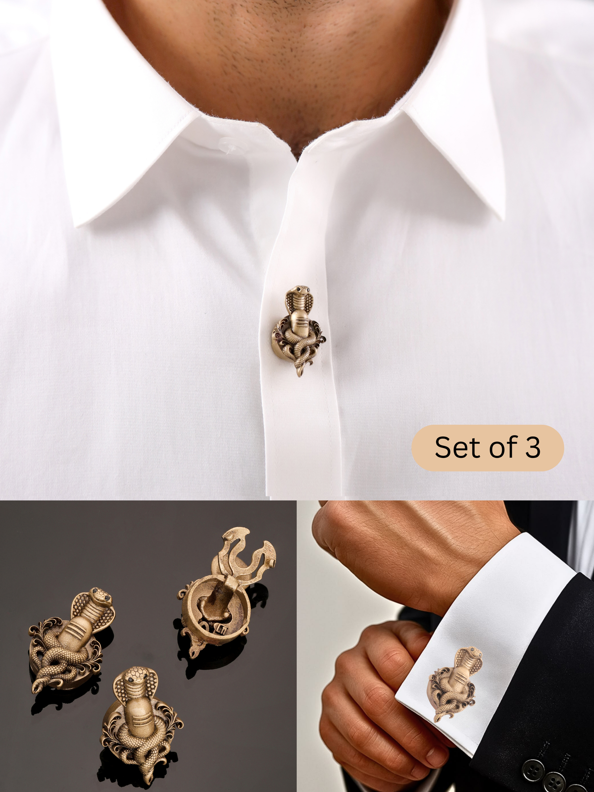 Sacred Naag Shivling Button Cover