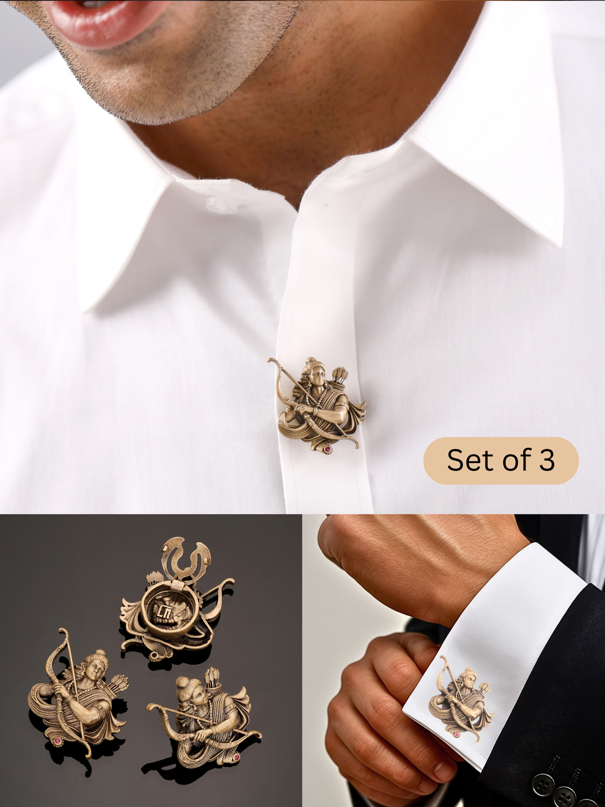 Divine Shri Ram Archer Button Cover