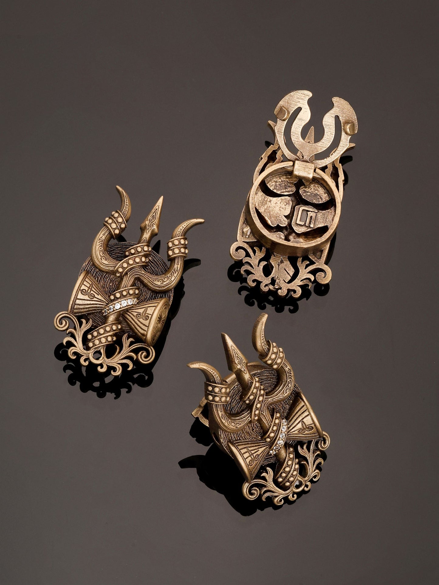 Powerful Trishul Naag Button Cover