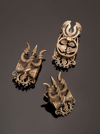 Powerful Trishul Naag Button Cover