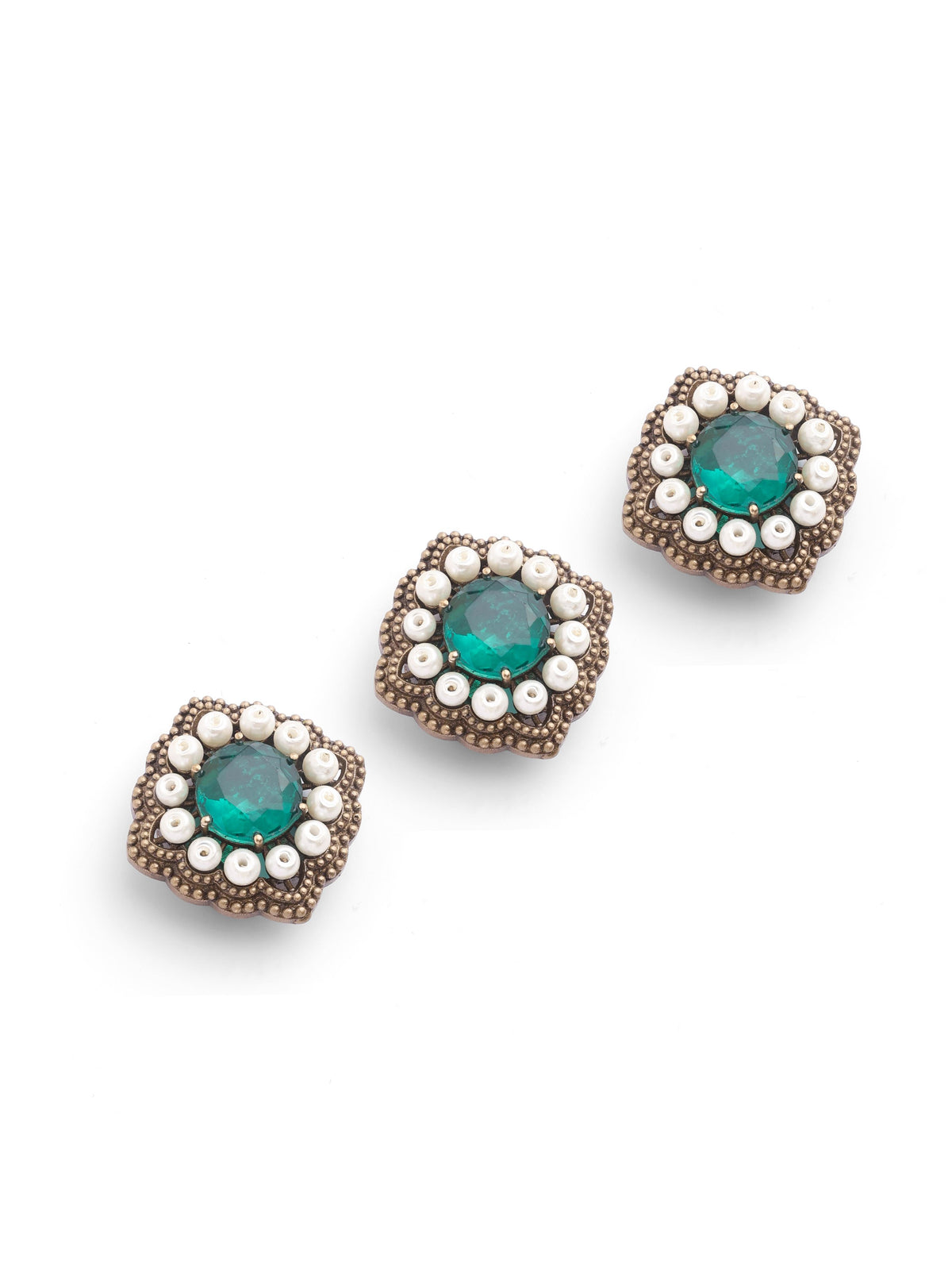 Regal Emerald Pearl Button Cover