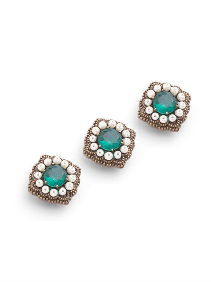 Regal Emerald Pearl Button Cover