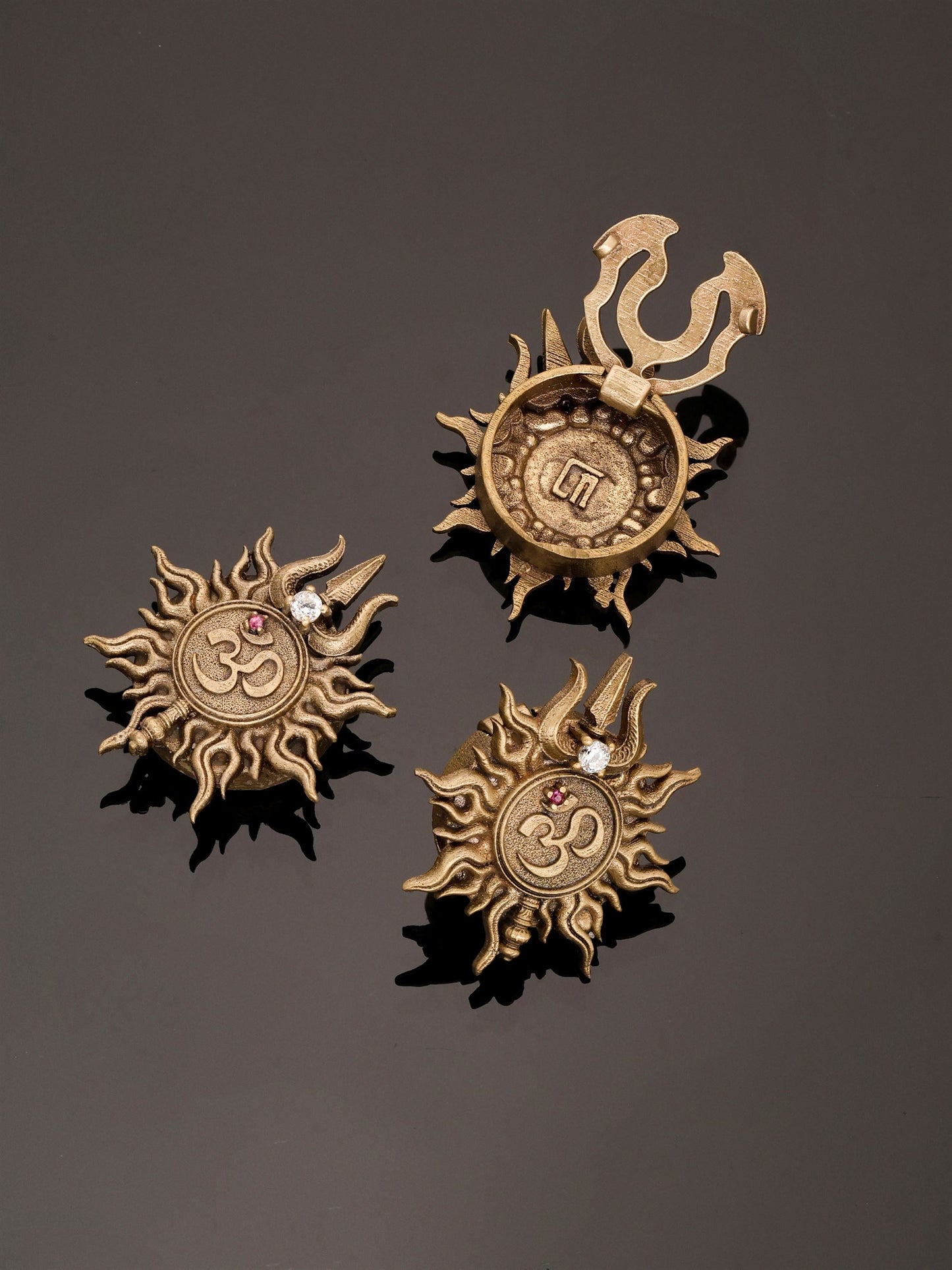 Sacred Om Trishul Button Cover