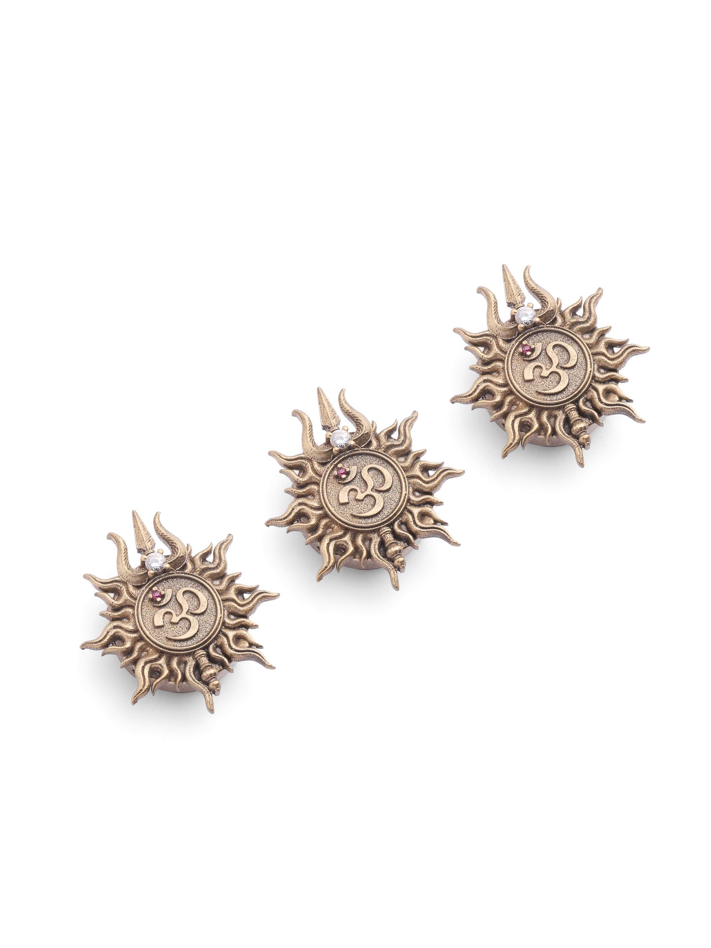 Sacred Om Trishul Button Cover
