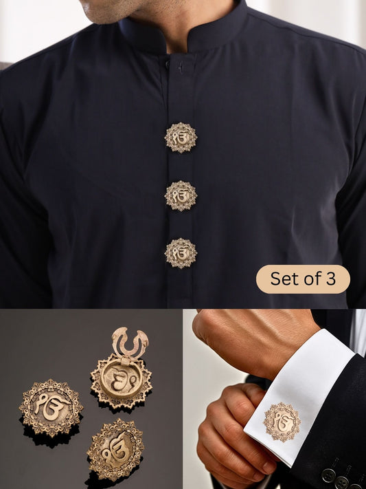 Sacred Ik Onkar Button Cover