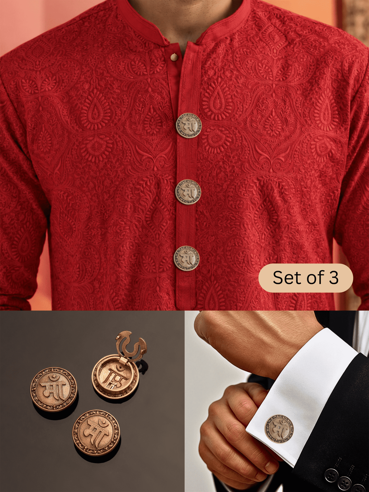 Maa Ashirwad Button Cover