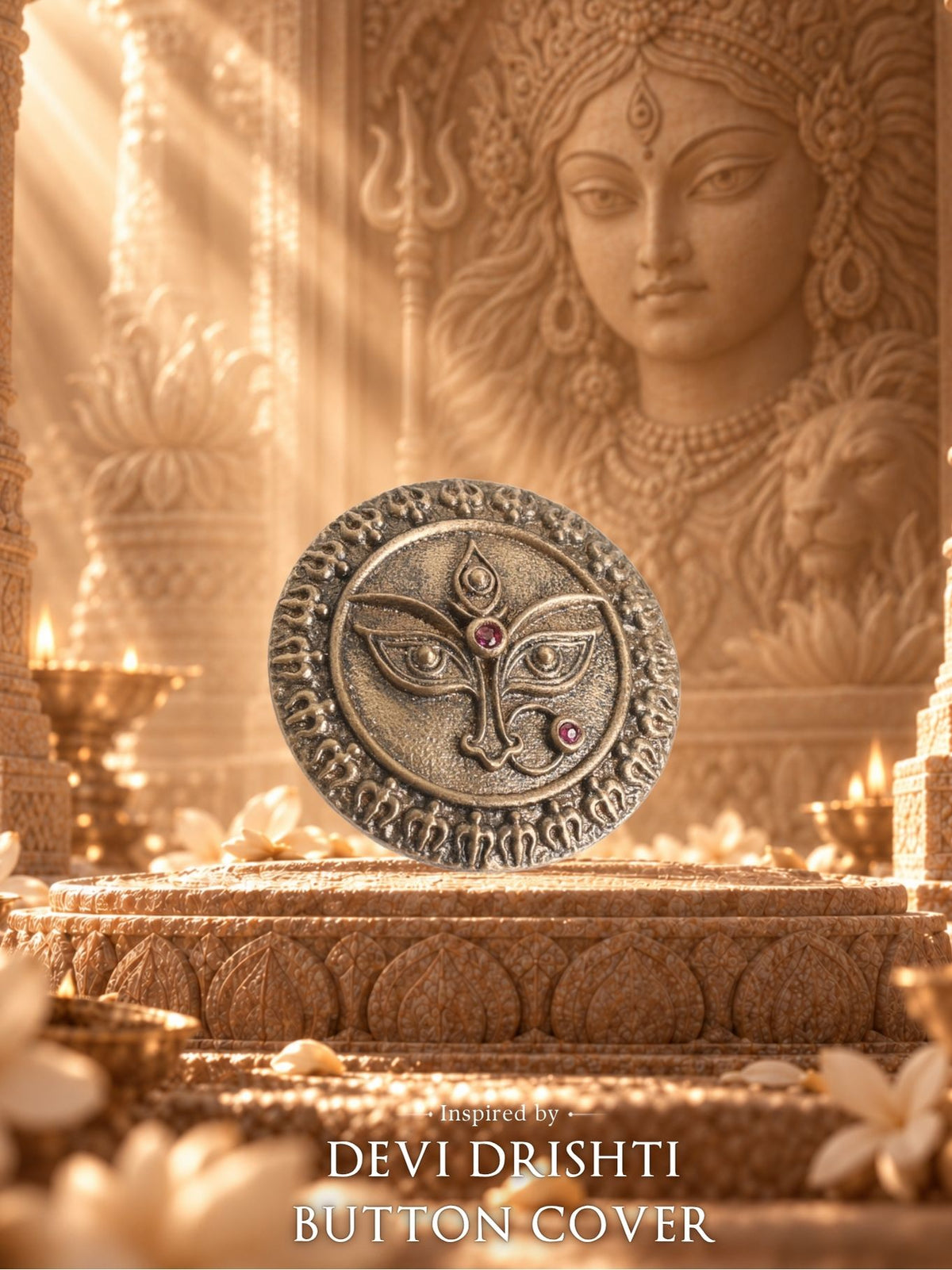 Devi Drishti Button Cover